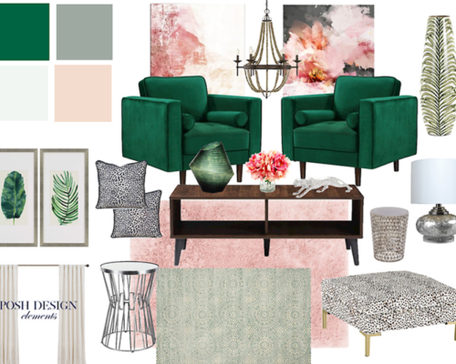 Pink and Green Concept Board