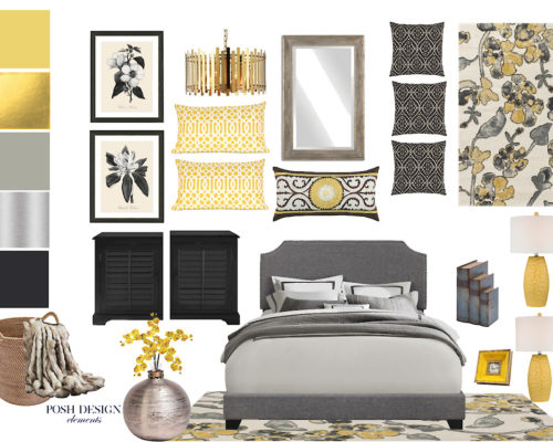 Yellow and Gray Concept Board
